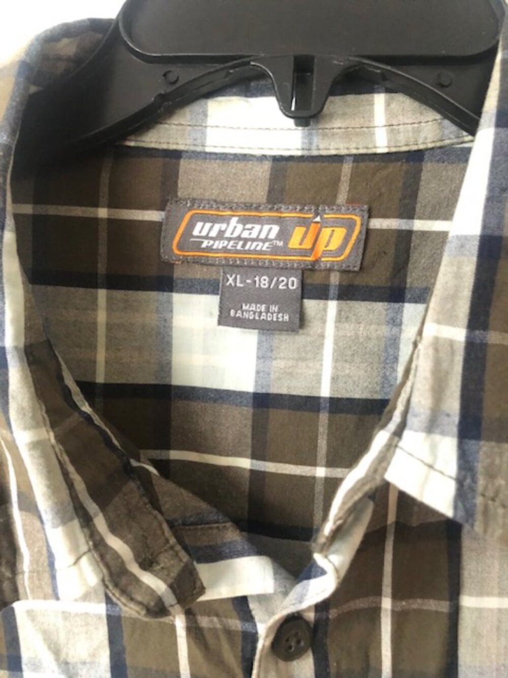 Urban Pipeline Boy’s Plaid Short Sleeve Button Down Shirt Size XL 18/20 - Picture 2 of 4